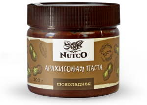 NUTCO Шоколадная арахисовая паста 300 гр